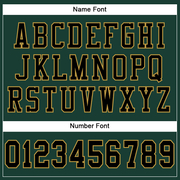 Custom Green Black-Old Gold Mesh Authentic Football Jersey