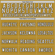 Custom Old Gold Black-White Mesh Authentic Football Jersey