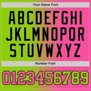 Custom Neon Green Pink-Black Authentic Gradient Fashion Basketball Jersey