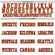 Custom White Black-Orange Mesh Authentic Football Jersey