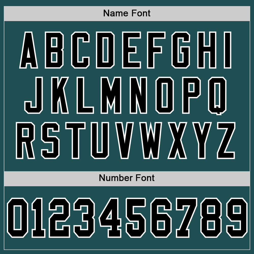 Custom Midnight Green Black-White Mesh Authentic Throwback Football Jersey