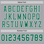 Custom Gray Kelly Green-White Mesh Authentic Football Jersey