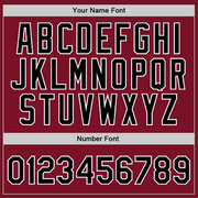 Custom Maroon Black-White Authentic Throwback Basketball Jersey