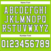 Custom Neon Green White-Navy Mesh Authentic Football Jersey