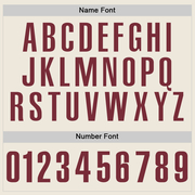 Custom Cream Burgundy Mesh Authentic Football Jersey