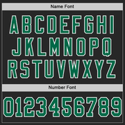 Custom Black Kelly Green-White Mesh Authentic Throwback Football Jersey