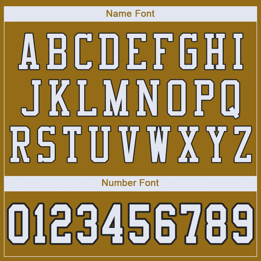 Custom Old Gold White-Black Mesh Authentic Football Jersey