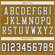 Custom Old Gold White-Black Mesh Authentic Football Jersey