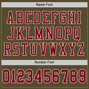 Custom Olive Maroon-Cream Mesh Authentic Salute To Service Football Jersey