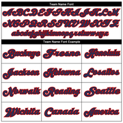 Custom White Red-Navy Mesh Authentic Throwback Football Jersey