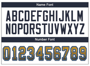 Custom Gold Navy-Powder Blue Mesh Drift Fashion Football Jersey