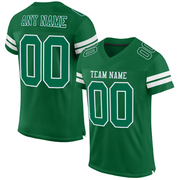 Custom Kelly Green White Mesh Authentic Football Jersey