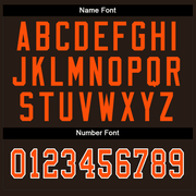 Custom Brown Orange-White Mesh Split Fashion Football Jersey