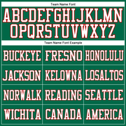 Custom Kelly Green White-Red Mesh Authentic Football Jersey