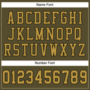 Custom Olive Old Gold-Black Mesh Authentic Salute To Service Football Jersey