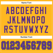 Custom Gold Purple-Black Mesh Authentic Football Jersey