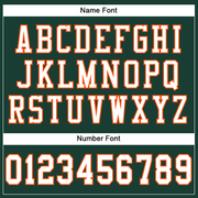 Custom Green White-Orange Mesh Authentic Football Jersey