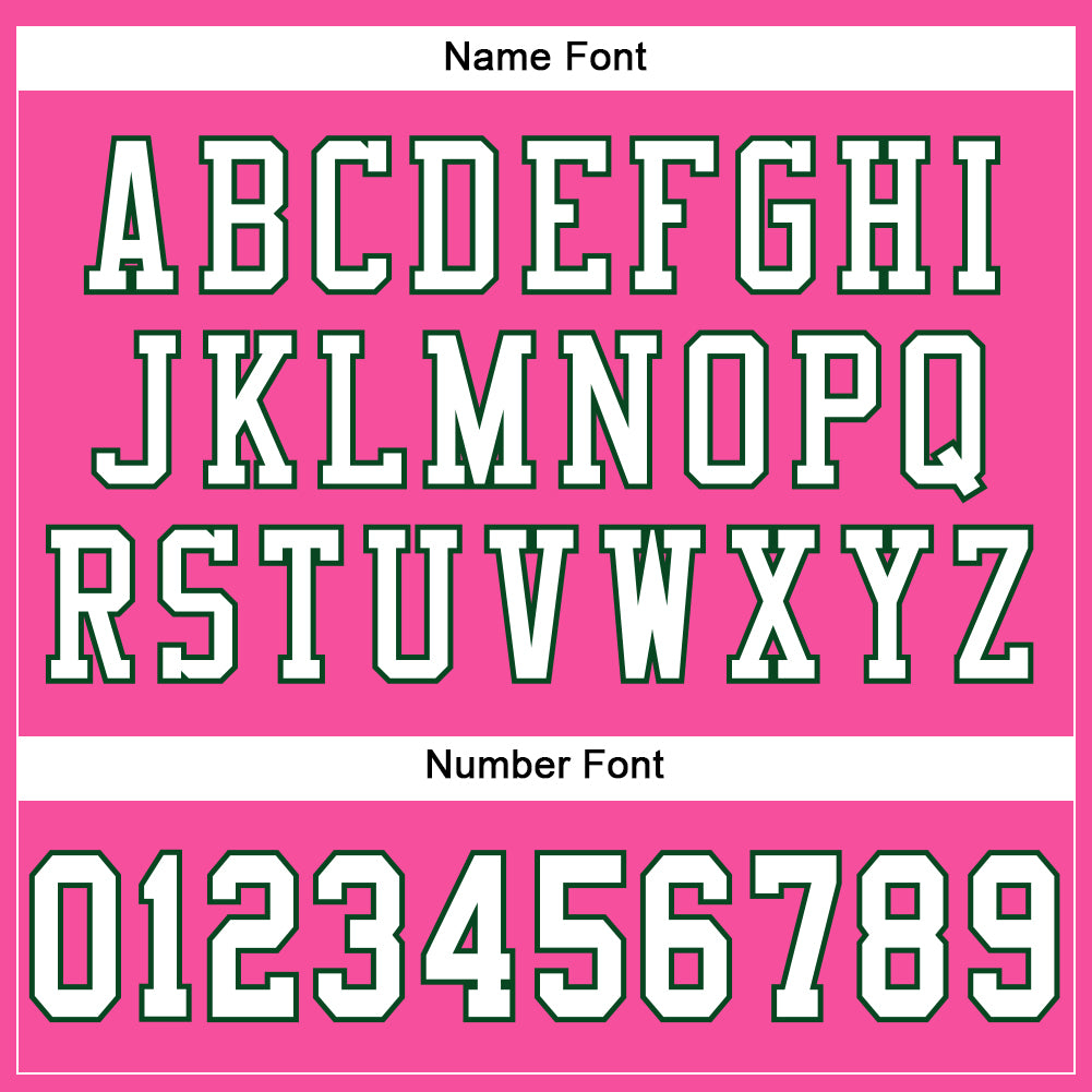 Custom Pink White-Green Mesh Authentic Football Jersey