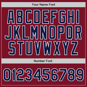 Custom Maroon Navy-White Authentic Throwback Basketball Jersey