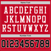 Custom Red Black-White Mesh Authentic Throwback Football Jersey