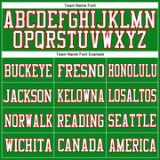 Custom Grass Green White-Red Mesh Authentic Football Jersey