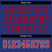 Custom Royal Red-White Mesh Split Fashion Football Jersey