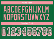 Custom Kelly Green Medium Pink-White Mesh Drift Fashion Football Jersey