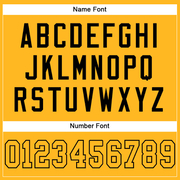 Custom Gold Gold-Black Mesh Authentic Football Jersey