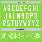 Custom Neon Green White Mesh Authentic Throwback Football Jersey