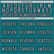 Custom Teal Gray-Black Mesh Authentic Throwback Football Jersey