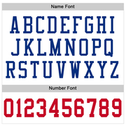 Custom White Red-Royal Mesh Authentic Throwback Football Jersey