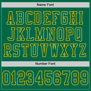 Custom Kelly Green Yellow Mesh Authentic Football Jersey