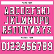 Custom Pink White-Black Mesh Authentic Football Jersey