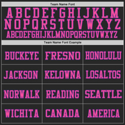 Custom Black Purple-Pink Mesh Authentic Football Jersey