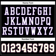 Custom Black White-Purple Mesh Authentic Football Jersey