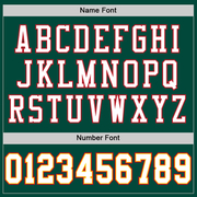 Custom Green White-Red Mesh Authentic Throwback Football Jersey