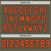 Custom Olive Orange-Navy Mesh Authentic Throwback Salute To Service Football Jersey