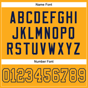 Custom Gold Gold-Navy Mesh Authentic Football Jersey