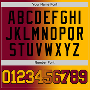 Custom Maroon Gold-Black Authentic Gradient Fashion Basketball Jersey