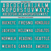 Custom Aqua White-Black Mesh Authentic Football Jersey