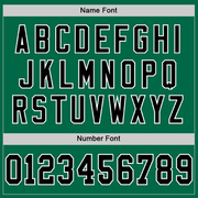 Custom Kelly Green Black-White Mesh Authentic Throwback Football Jersey