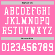 Custom Pink White Mesh Authentic Football Jersey