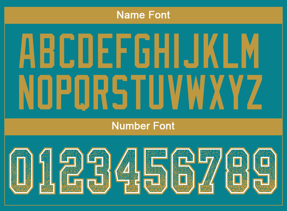 Custom Teal Old Gold-White Mesh Drift Fashion Football Jersey