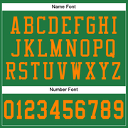 Custom Grass Green Bay Orange Mesh Authentic Football Jersey