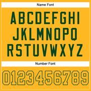 Custom Gold Gold-Green Mesh Authentic Football Jersey