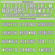 Custom Neon Green Purple-White Mesh Authentic Football Jersey