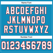 Custom Panther Blue White-Red Mesh Authentic Football Jersey