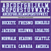 Custom Purple Light Blue-White Mesh Authentic Throwback Football Jersey