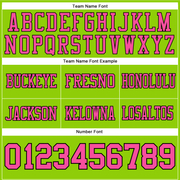 Custom Neon Green Pink-Black Mesh Authentic Football Jersey