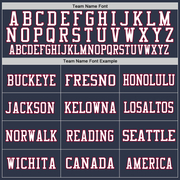 Custom Navy Maroon-White Mesh Authentic Throwback Football Jersey